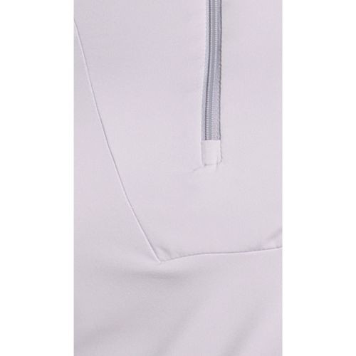 Lucky in Love Women’s Free Play Zip Long Sleeve Top – UPF 50+ LUV Lightweight Mock Neck Athletic Shirt with Mesh Panels   