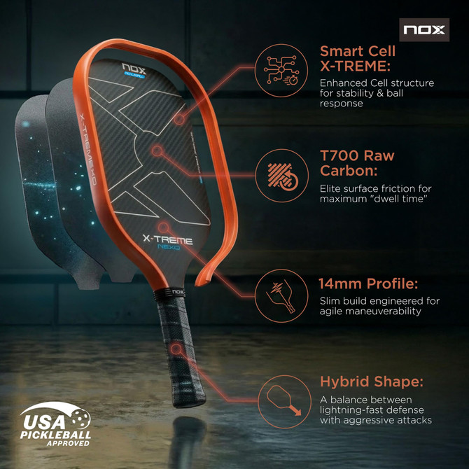 NOX X-Treme Nexo 14mm Pickleball Paddle 