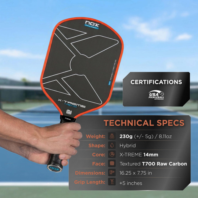 NOX X-Treme Nexo 14mm Pickleball Paddle 