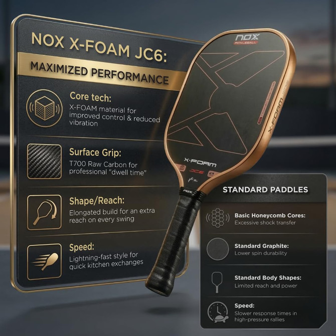 NOX X-Foam JC6 16mm Pickleball Paddle