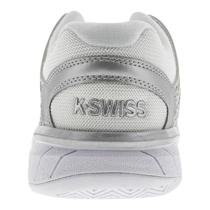 K-Swiss Women's Hypercourt Express Tennis Shoe (White/Highrise Grey, 6)