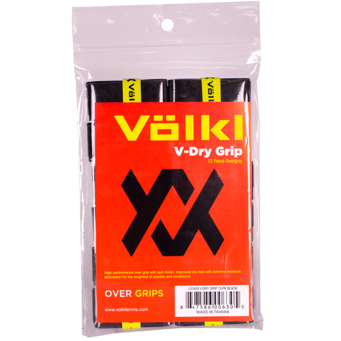 Völkl V-Dry Overgrip | Tennis, Pickleball & Squash Racquet Overgrip | Dry-Touch, Sweat-Absorbing Grip Tape