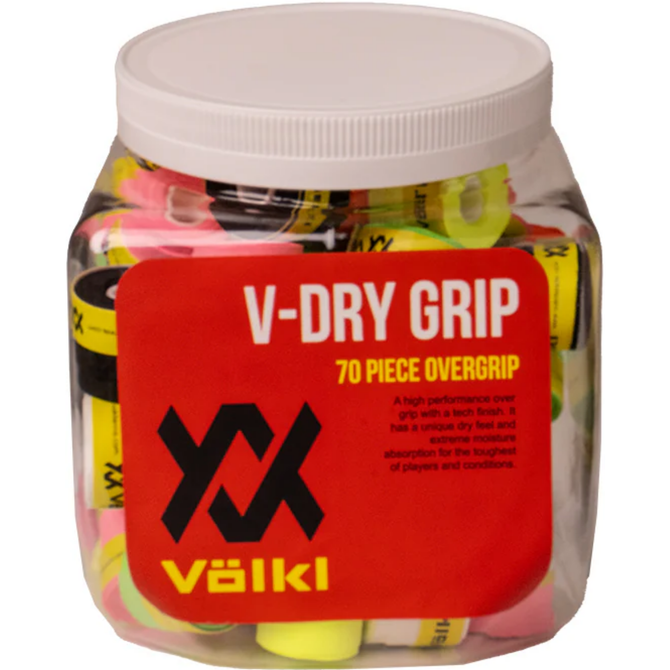 Völkl V-Dry Overgrip | Tennis, Pickleball & Squash Racquet Overgrip | Dry-Touch, Sweat-Absorbing Grip Tape