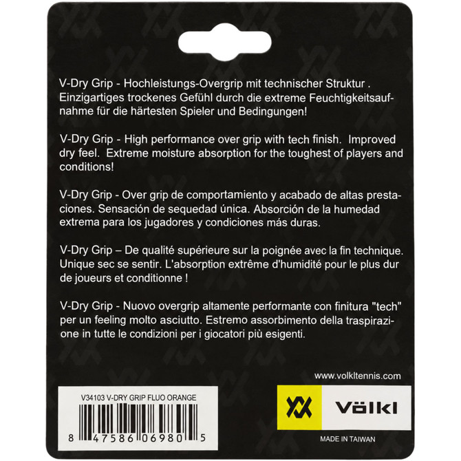 Völkl V-Dry Overgrip | Tennis, Pickleball & Squash Racquet Overgrip | Dry-Touch, Sweat-Absorbing Grip Tape