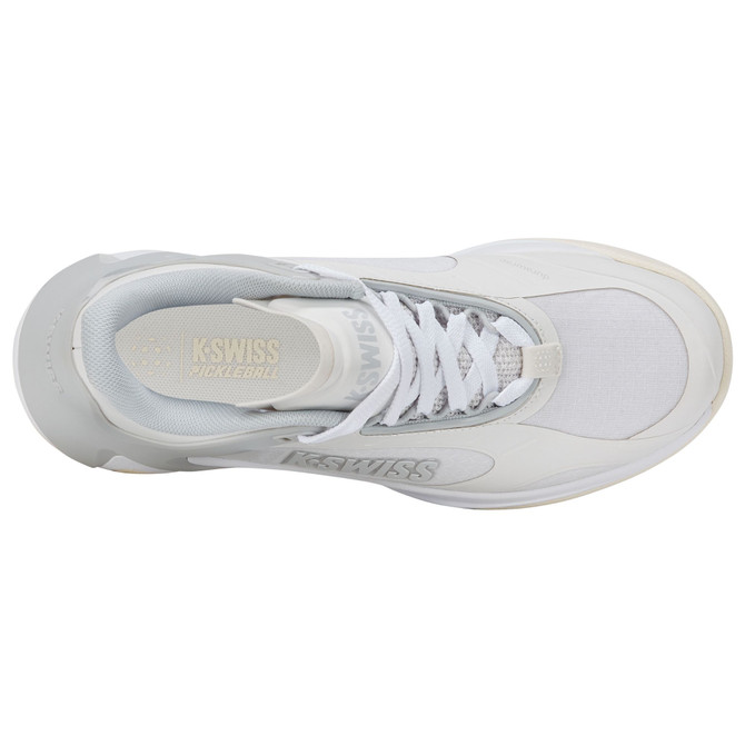 K-Swiss Women's K-Frame Pickleball Performance Shoe (Blanc de Blanc/White/Glacier Gray) 