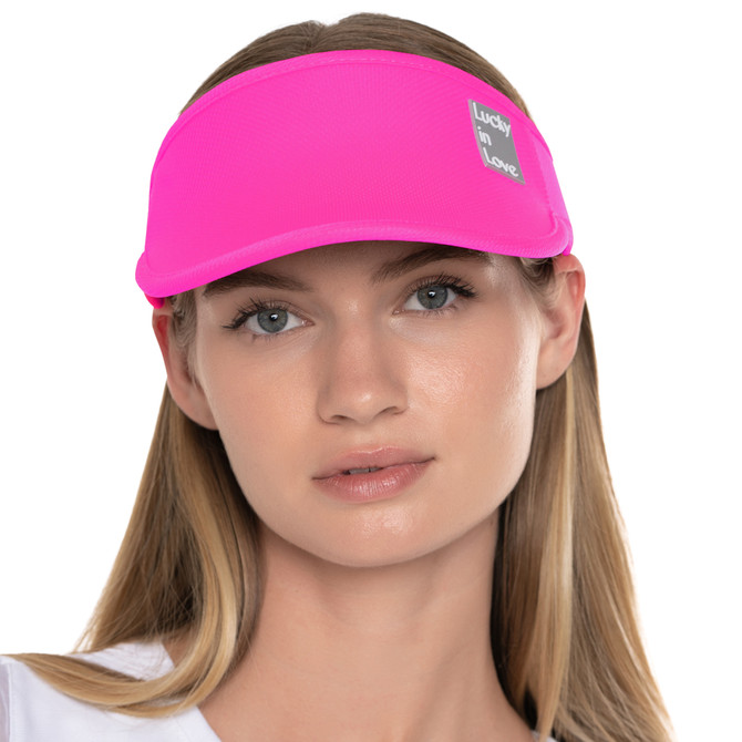 Lucky in Love Women’s Performance Visor, Lightweight Adjustable Visor w/ Moisture-Wicking Headband, Golf, Padel & Pickleball 