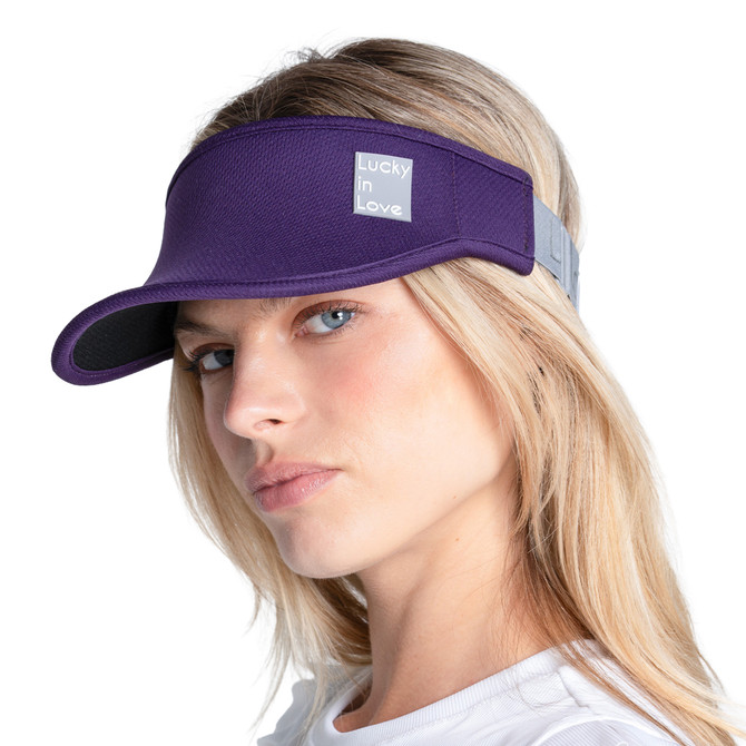 Lucky in Love Women’s Performance Visor, Lightweight Adjustable Visor w/ Moisture-Wicking Headband, Golf, Padel & Pickleball 