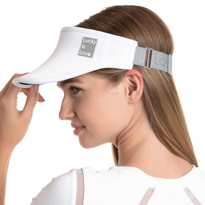 Lucky in Love Women’s Performance Visor, Lightweight Adjustable Visor w/ Moisture-Wicking Headband, Golf, Padel & Pickleball 