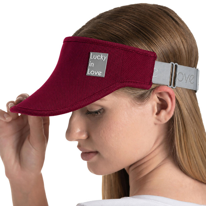 Lucky in Love Women’s Performance Visor, Lightweight Adjustable Visor w/ Moisture-Wicking Headband, Golf, Padel & Pickleball 