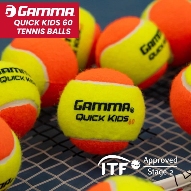 GAMMA Quick Kids 60 Tennis Ball | Kids & Beginners