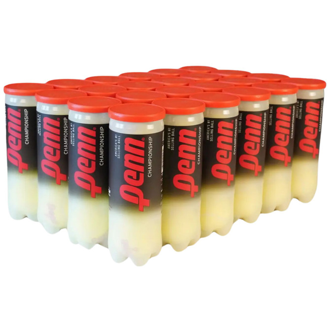 Penn Championship Tennis Balls Case - Regular Duty Felt Pressurized Tennis Balls | 24 Cans | 72 Balls