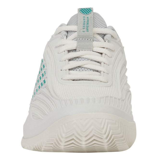 K-Swiss Women's Hypercourt Express 3 Clay (Blanc de blanc/Glacier Gray/Baltic) 