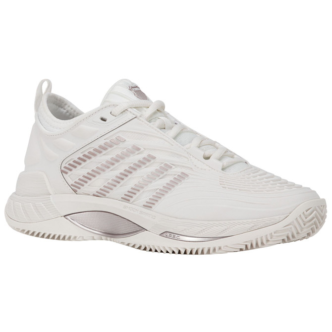 K-Swiss Women's Hypercourt Supreme 2 Clay Tennis Shoe (Blanc de Blanc/Rose Gold) 