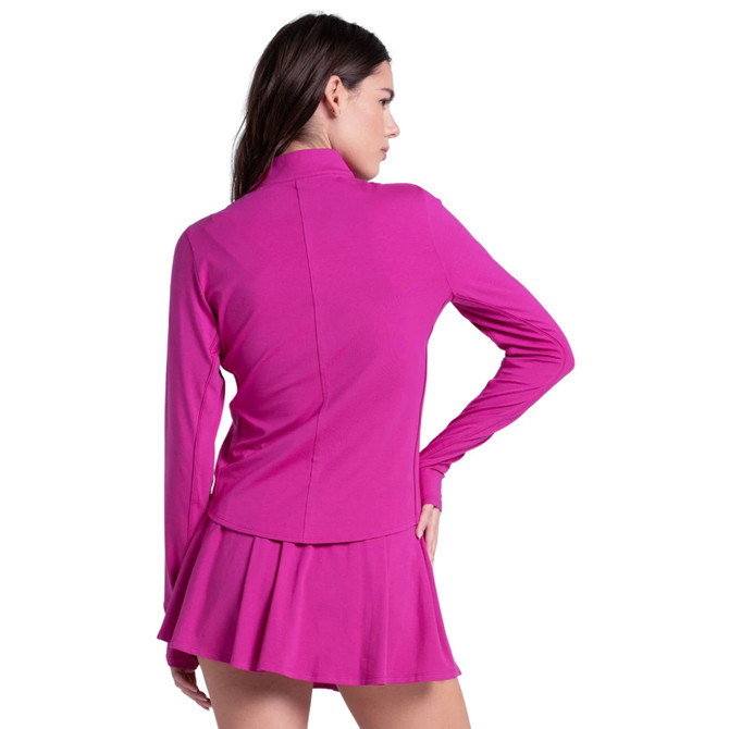 Lucky In Love Women's Pima Heritage 1/4 Zip with Thumbholes 