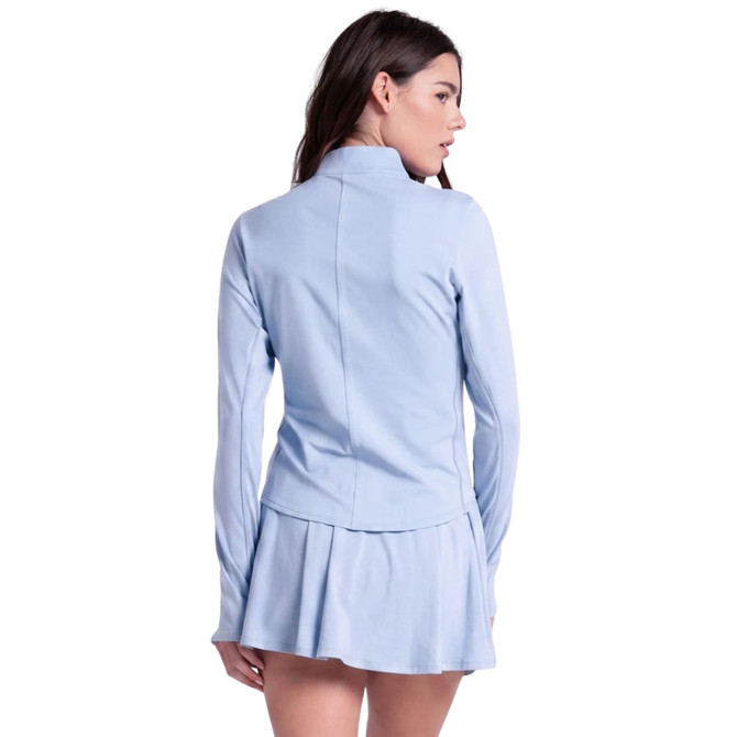 Lucky In Love Women's Pima Heritage 1/4 Zip with Thumbholes 