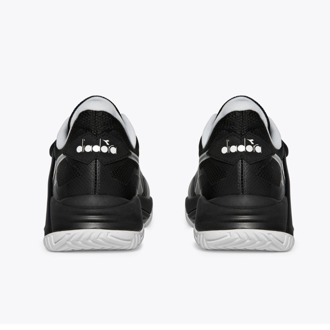 Diadora Men's B.Icon 2 All Ground Tennis Shoe (Black/Silver/White)
