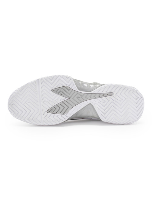 Diadora Men's B.Icon 2 All Ground Tennis Shoe (White/Silver, 7)