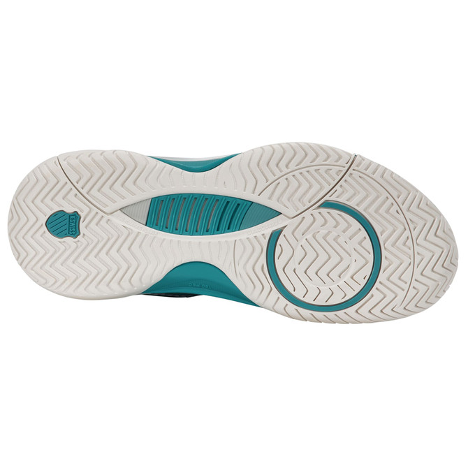 K-Swiss Women's Hypercourt Supreme 2 Tennis Shoe (Glacier Gray/Blanc de Blanc/Baltic) 
