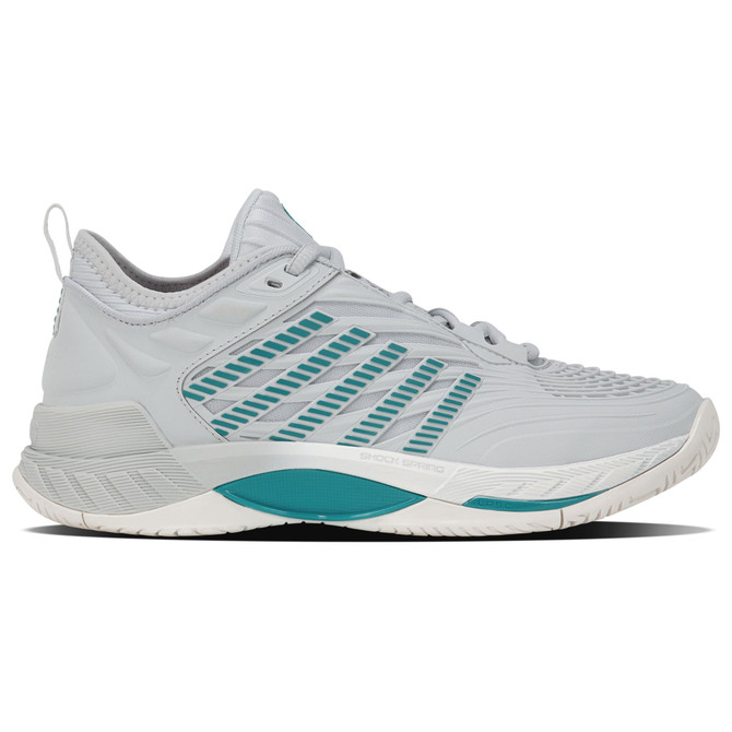 K-Swiss Women's Hypercourt Supreme 2 Tennis Shoe (Glacier Gray/Blanc de Blanc/Baltic) 