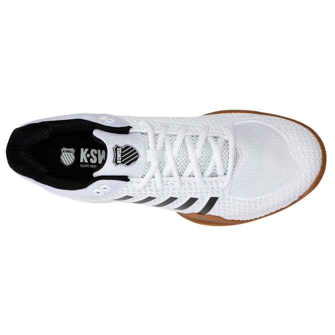 K-Swiss Men's Express Light Indoor Court Shoe  (White/Black/Silver)