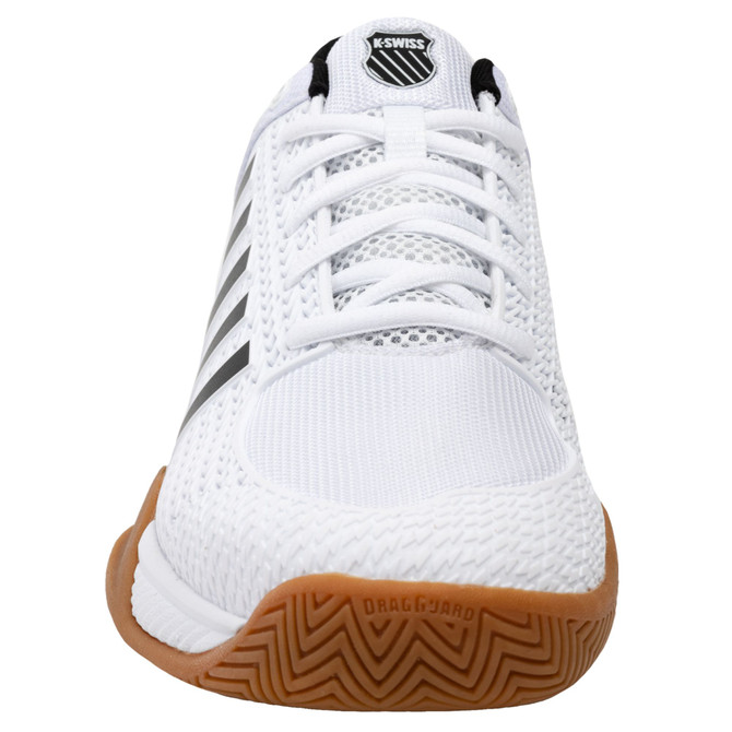 K-Swiss Men's Express Light Indoor Court Shoe  (White/Black/Silver)