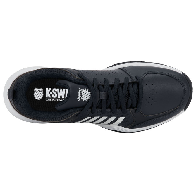 K-Swiss Men's Court Express 2 Tennis Shoe (Carbon/White/Baltic)