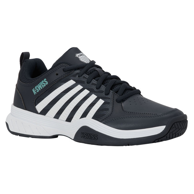 K-Swiss Men's Court Express 2 Tennis Shoe (Carbon/White/Baltic)