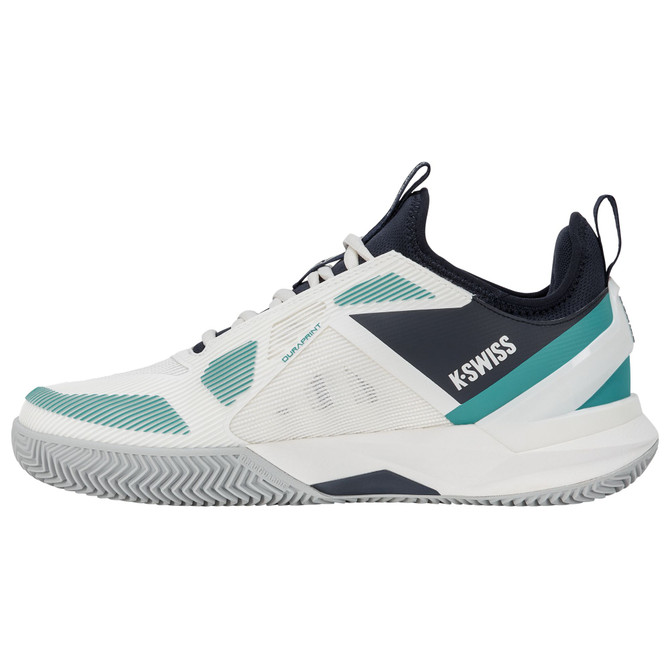 K-Swiss K-Frame Speed Rublo Clay Tennis Shoe (Blanc De Blanc/Carbon/Baltic) 
