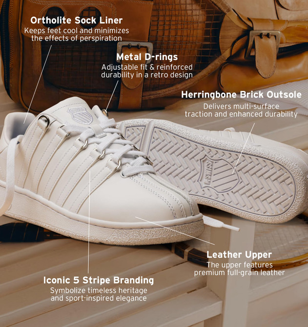 靴 K-SWISS EVER 29cm K-Swiss Women's Classic VN Leather Sneaker - paddlepro