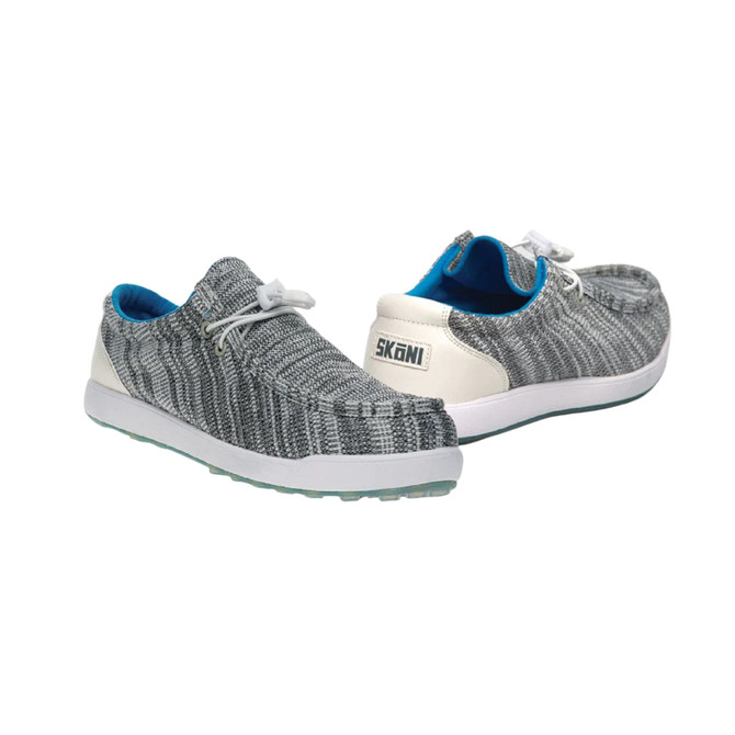 SKONI Men's V1 Spikeless | Slip On | Lightweight | Golf Shoe (Grey/Blue)
