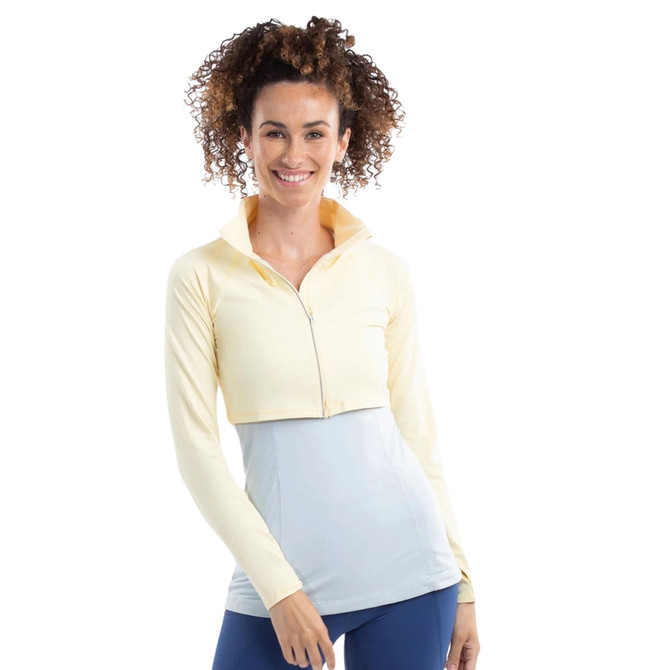 BloqUV Women's UPF 50+ Sun Protection Active Full Zip Crop Top Jacket