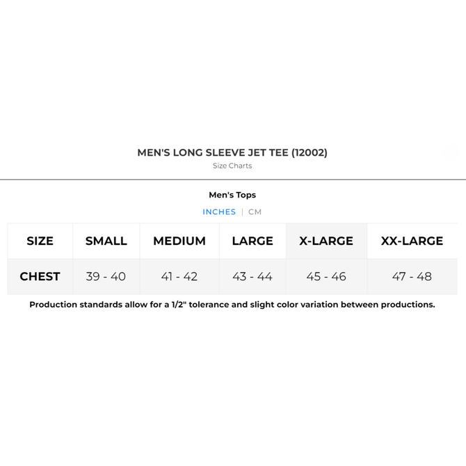 BloqUV Men's UPF 50+ Sun Protection Long Sleeve Active Jet Tee