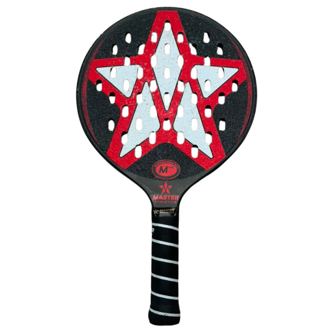 Previously Played-Master Athletics MPro Oval Platform Tennis Paddle (Black/Red)