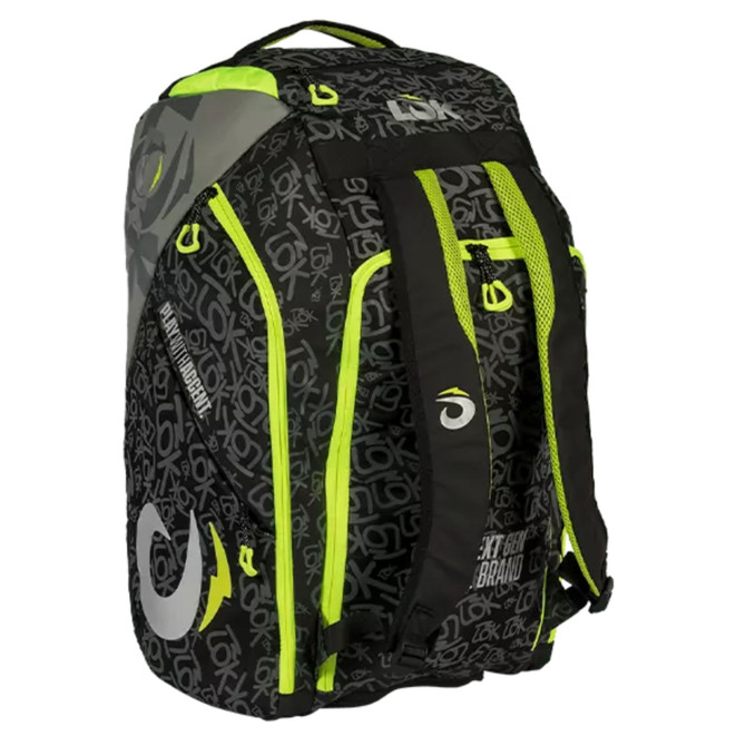 LOK Maxx Gen2 Racket Bag (Black Grey/Green Lime)