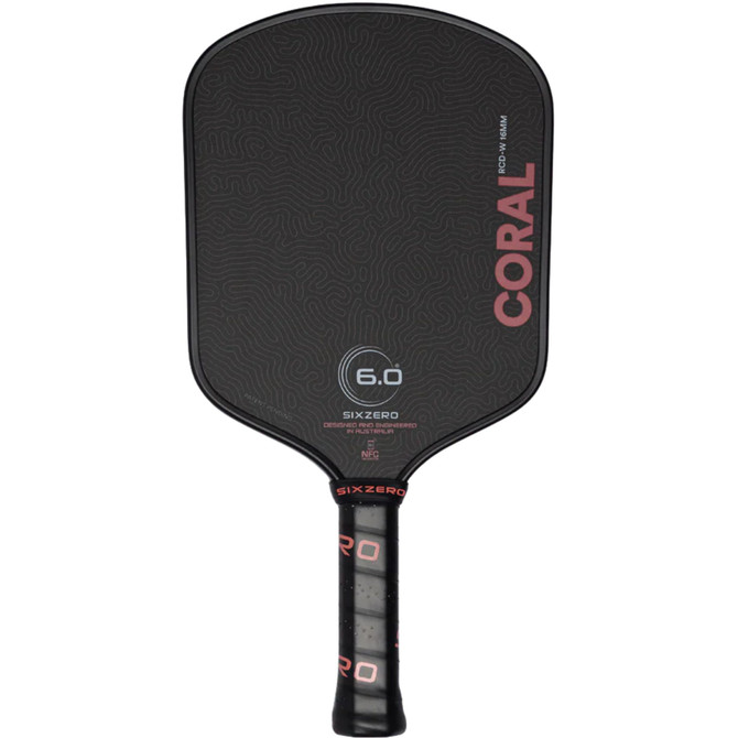 Six Zero Coral 16mm Widebody Pickleball Paddle