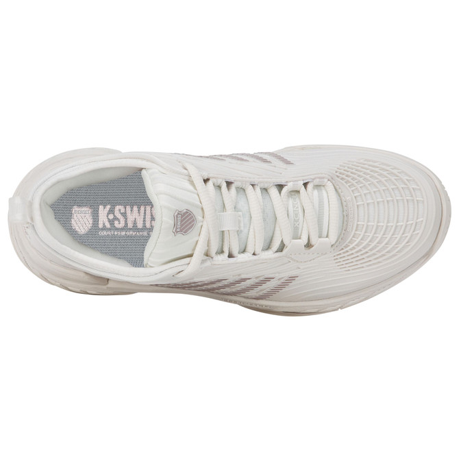 K-Swiss Women's Hypercourt Supreme 2 Tennis Shoe (Blanc De Blanc/Rose Gold) 
