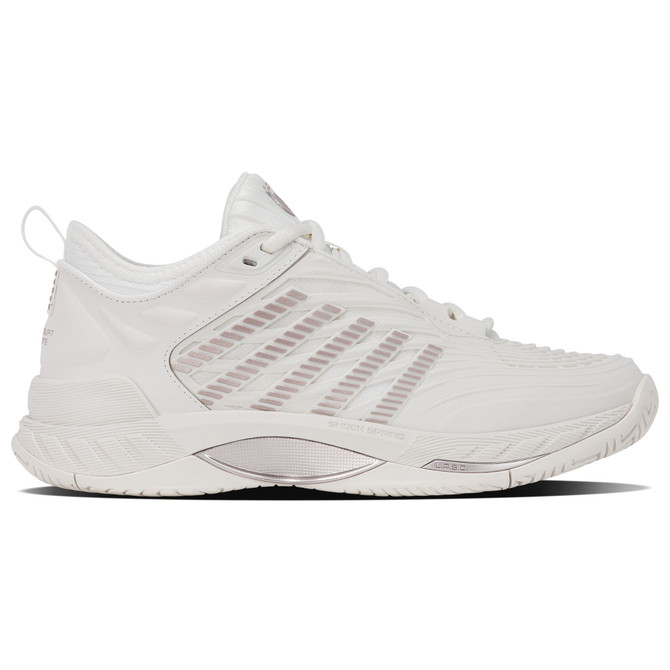 K-Swiss Women's Hypercourt Supreme 2 Tennis Shoe (Blanc De Blanc/Rose Gold) 