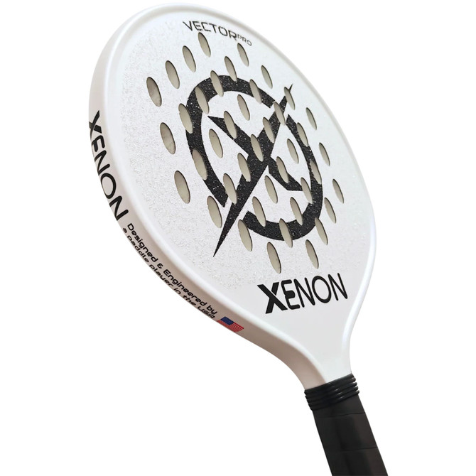 Xenon Vector Pro Spin Max White Platform Tennis Paddle (2027 Model)