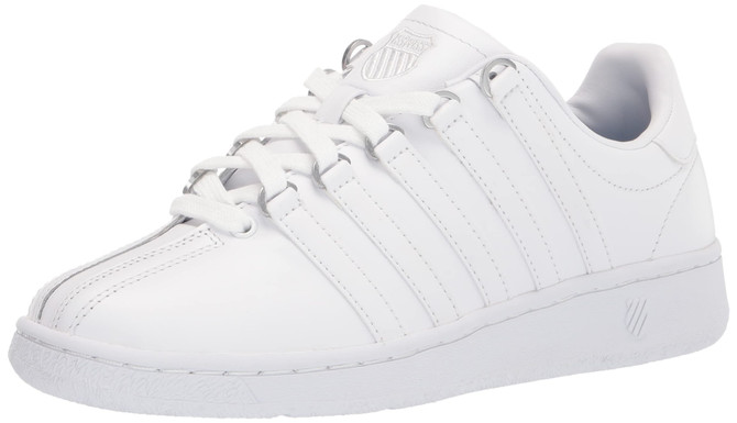 K-Swiss Men's Classic VN Leather Sneaker (White/White)