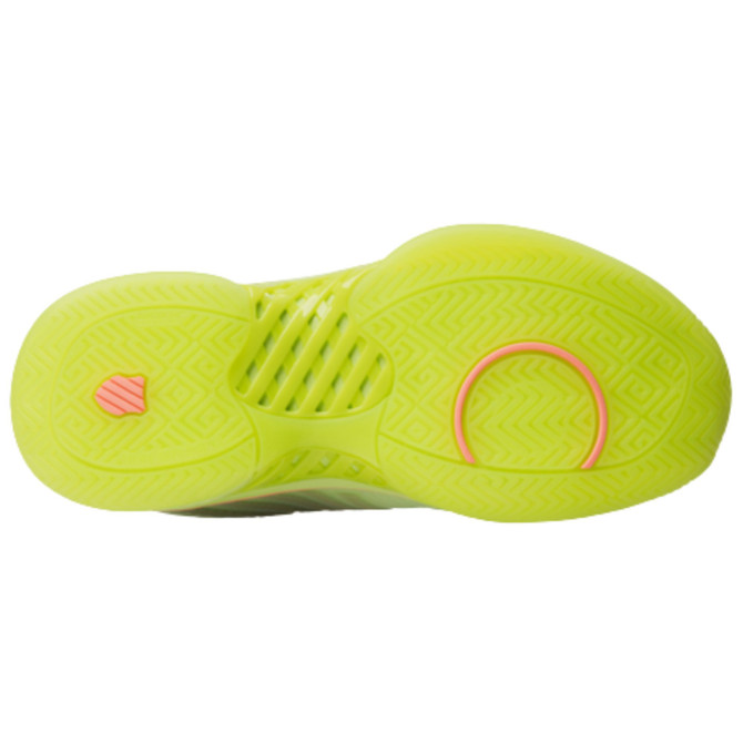 K-Swiss/Lucky In Love Women's Hypercourt Express 2 Tennis Shoe (Size 6, White/Lemon Frost/Beige)