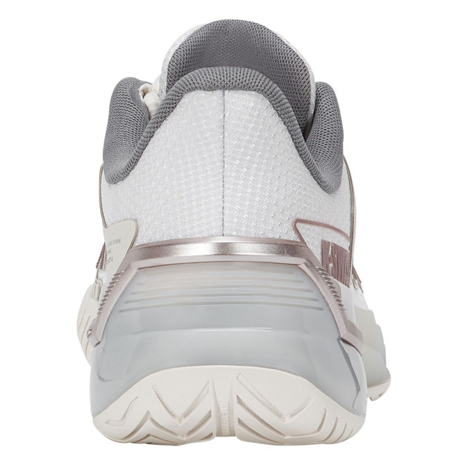 K-Swiss Women's Ultrashot 4 Tennis Shoe (Blanc de Blanc/Rose Gold/Ultimate Gray) 