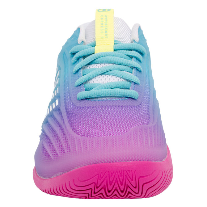 K-Swiss Women's Hypercourt Express 3 (Neon Pink/Blue Radiance/Safety Yellow)