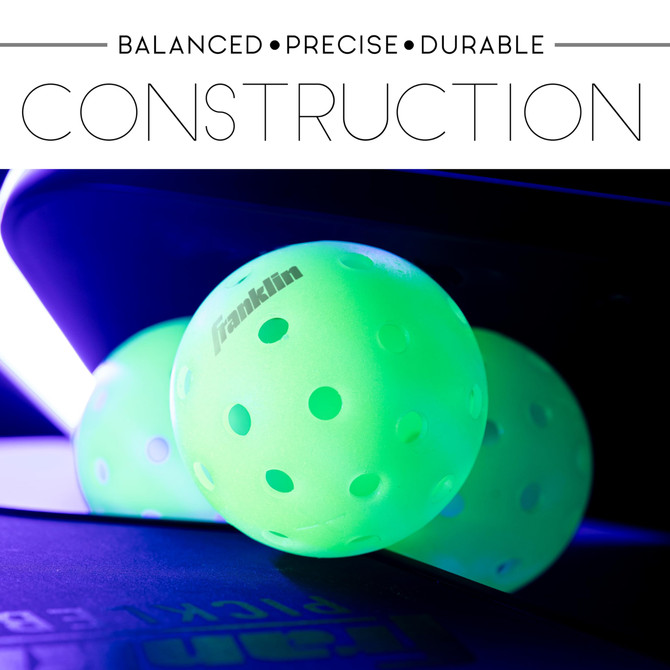 Franklin Sports Glow in the Dark Outdoor Pickleballs (3 Pack)
