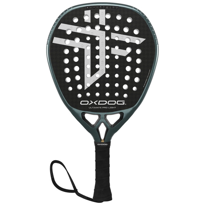 Oxdog Ultimate Pro Light Padel Racquet (Black/Teal/Silver)