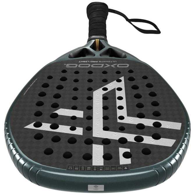 Oxdog Ultimate Pro Light Padel Racquet (Black/Teal/Silver)