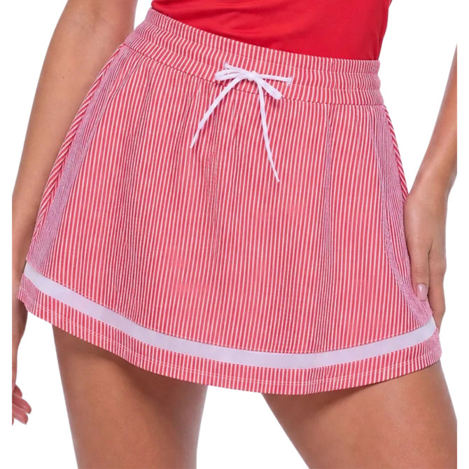Lucky In Love Women's High Waist Seersucker Skirt 