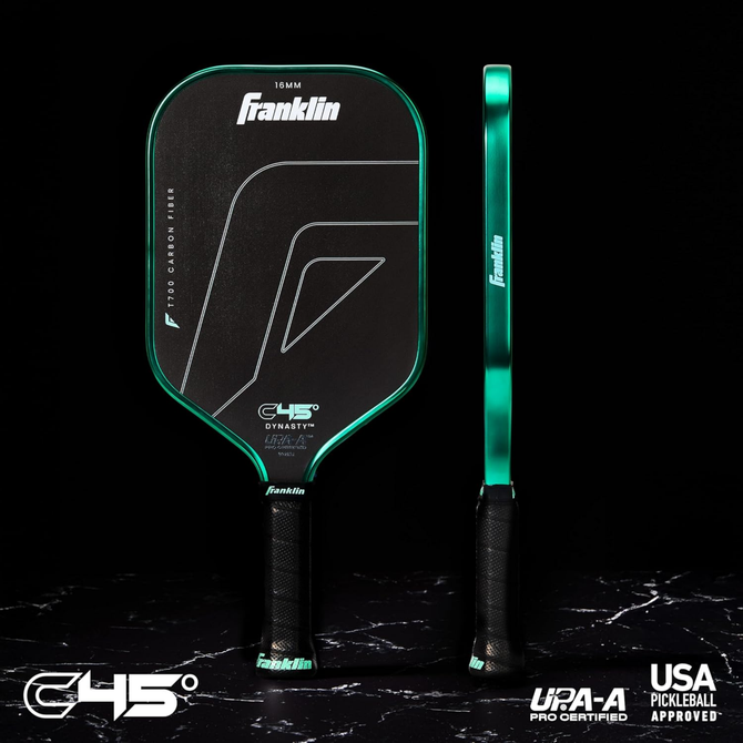 Franklin Sports C45 Carbon Fiber Pickleball Paddle (Dynasty, 16mm, Mint)
