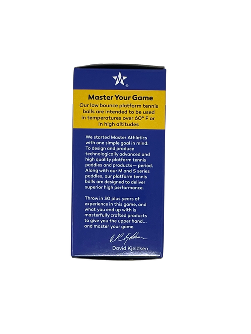 Master Athletic Low Bounce Platform Tennis Balls (Box of 2)