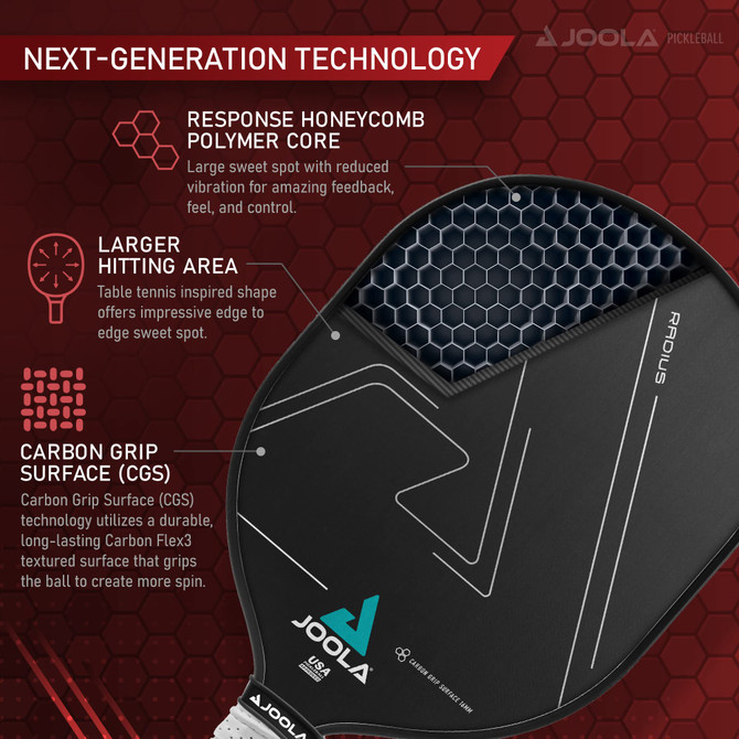 JOOLA Radius CGS 16mm Pickleball Paddle