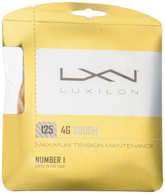 Luxilon 4G Rough Tennis String, Gold, 16L Gauge/1.25mm